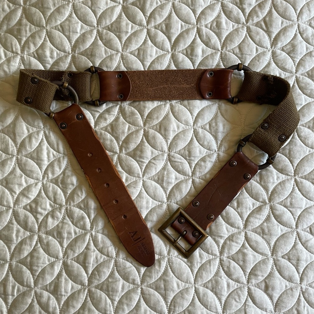 Armani Jeans leather Belt Made in Italy Size 97cm